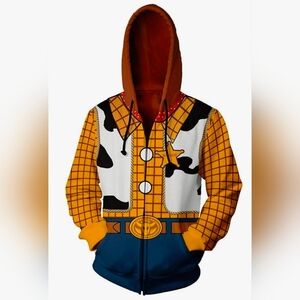 Hoodie Cartoon Cosplay Costume 3D Printed Cowboy Jacket Zip Sweatshirt